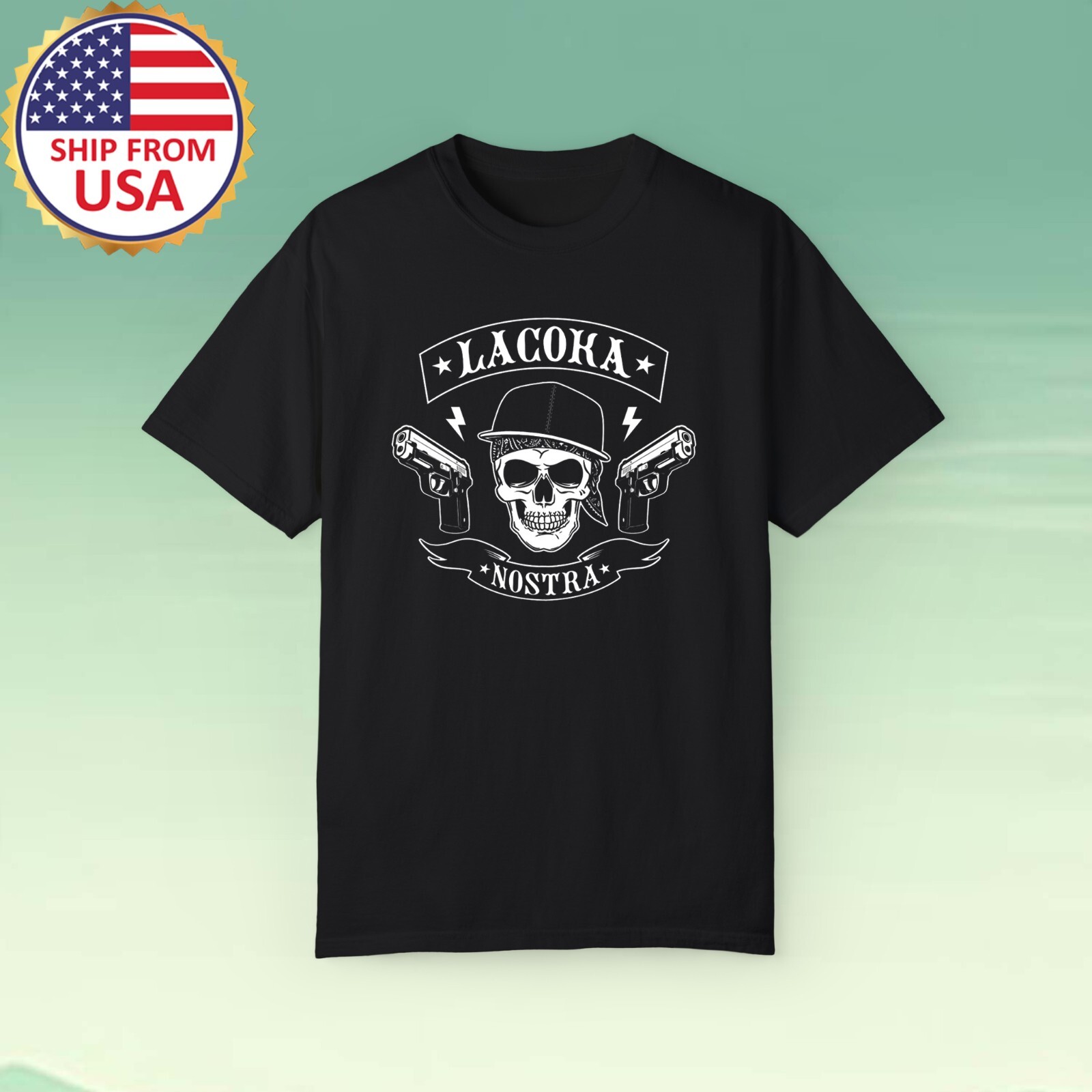 La Coka Nostra SKull Men’s Black Size S-5XL