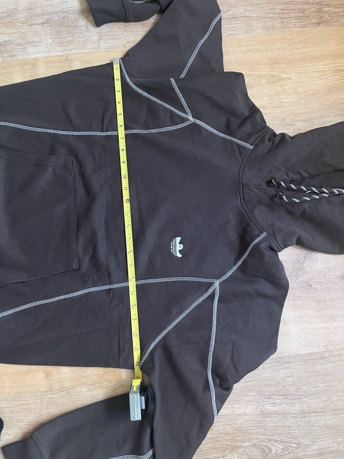 adidas Shmoofoil Featherweight Hoodie (Gender Neutral) Sz M Brown White JC7637