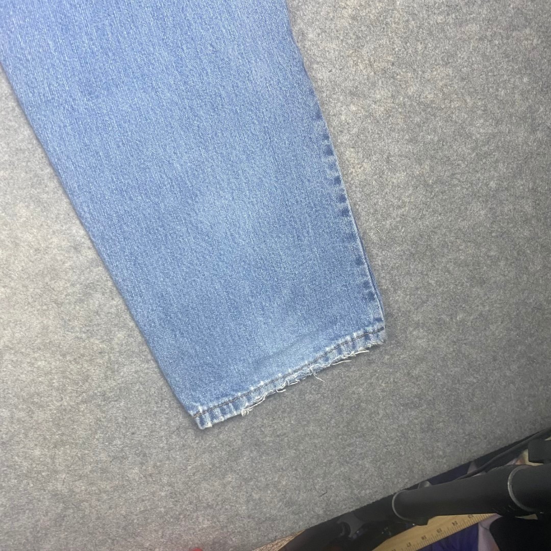 Levi Strauss 505 Mens W36 L32 Blue Denim Straight Fit Jeans Pants