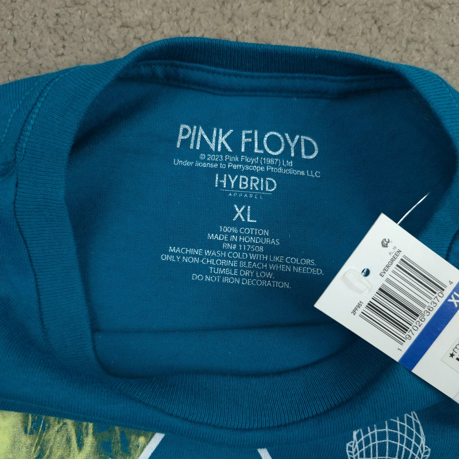Pink Floyd Hybrid Men’s Short Sleeves T-shirt Evergreen XL