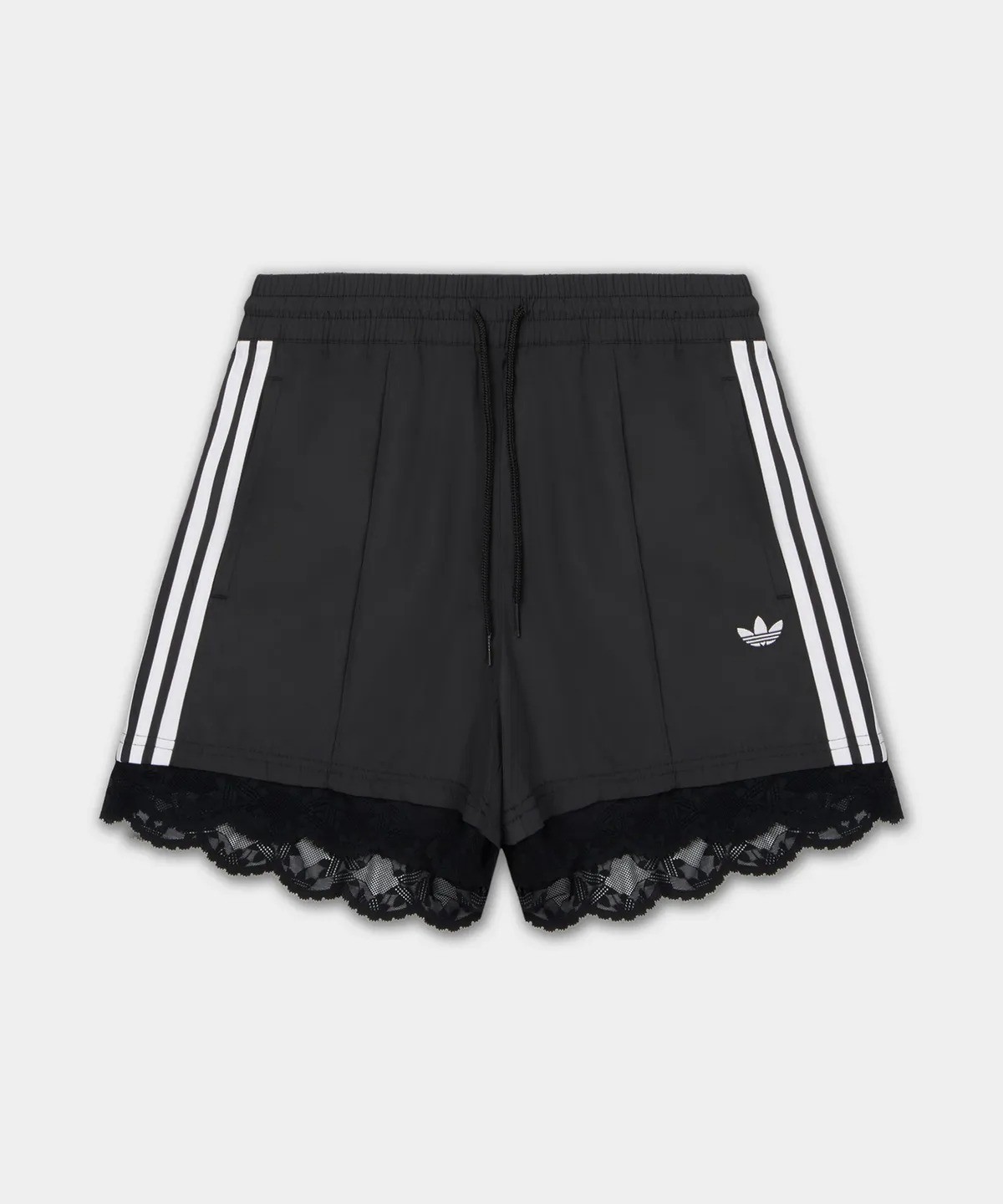Adidas Originals Lace Trim 3-Stripes Shorts Pants Black II5605