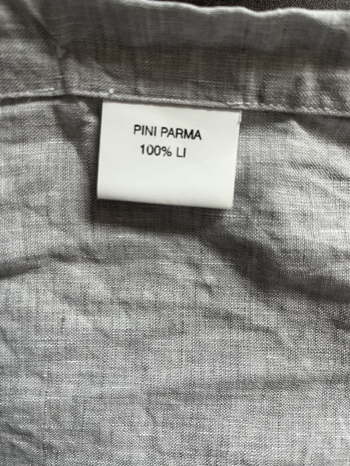 Pini Parma Linen Light Gray Shirt (chest 39, neck 15 1/2)