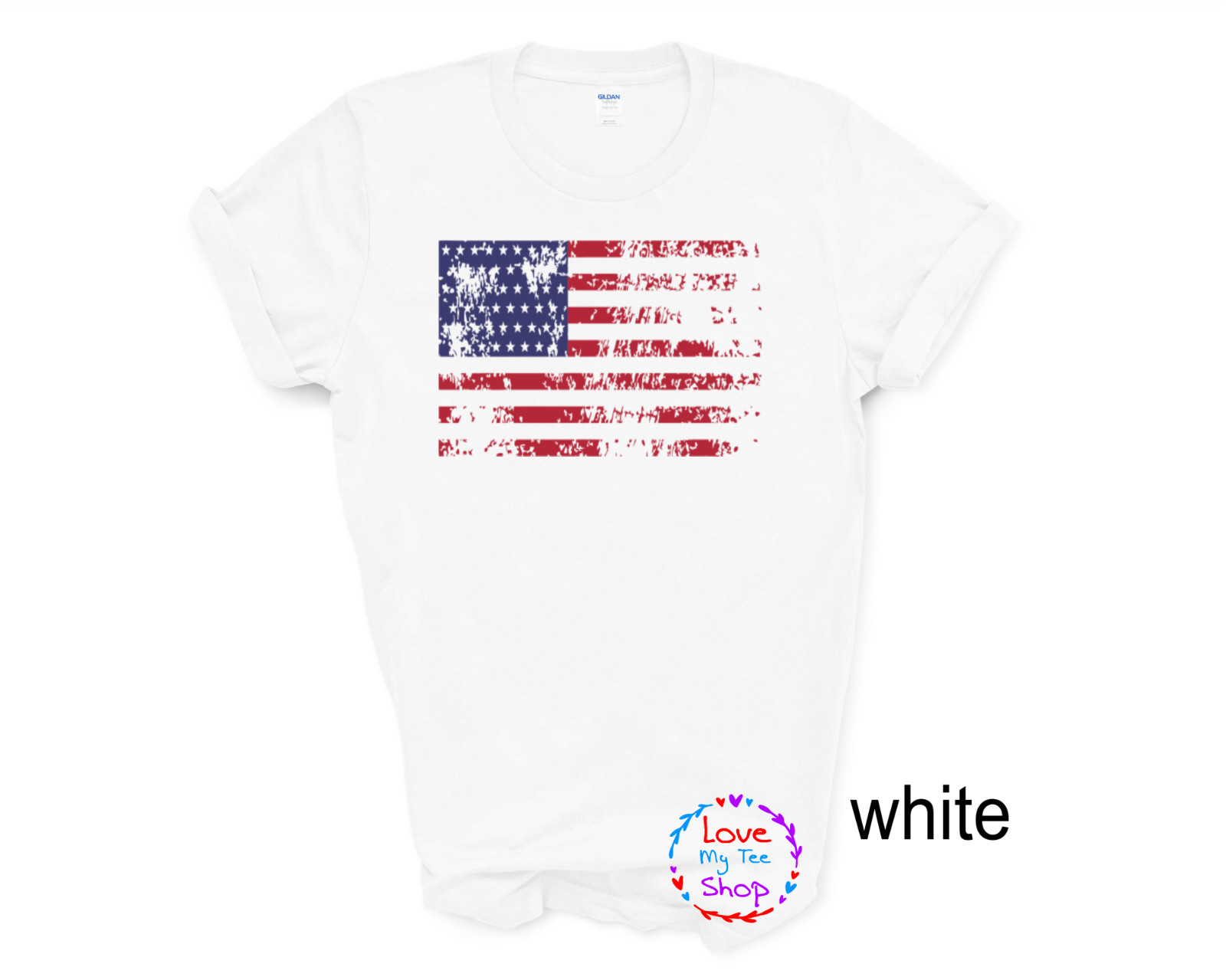 USA Distressed Flag Men T Shirt Patriotic Unisex Adult and youth sizes T-shirt
