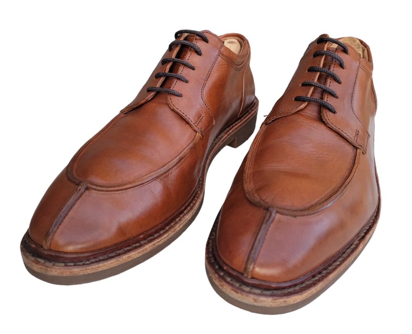 Allen Edmonds “DENALI” Men’s Leather Split-Toe Derby 9.5 D Cognac USA 5876