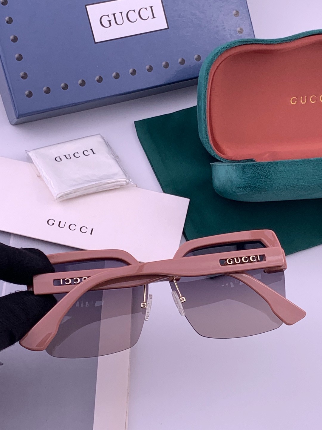 GUCCI GG1923SA Rimless Square Sunglasses 63-17-145