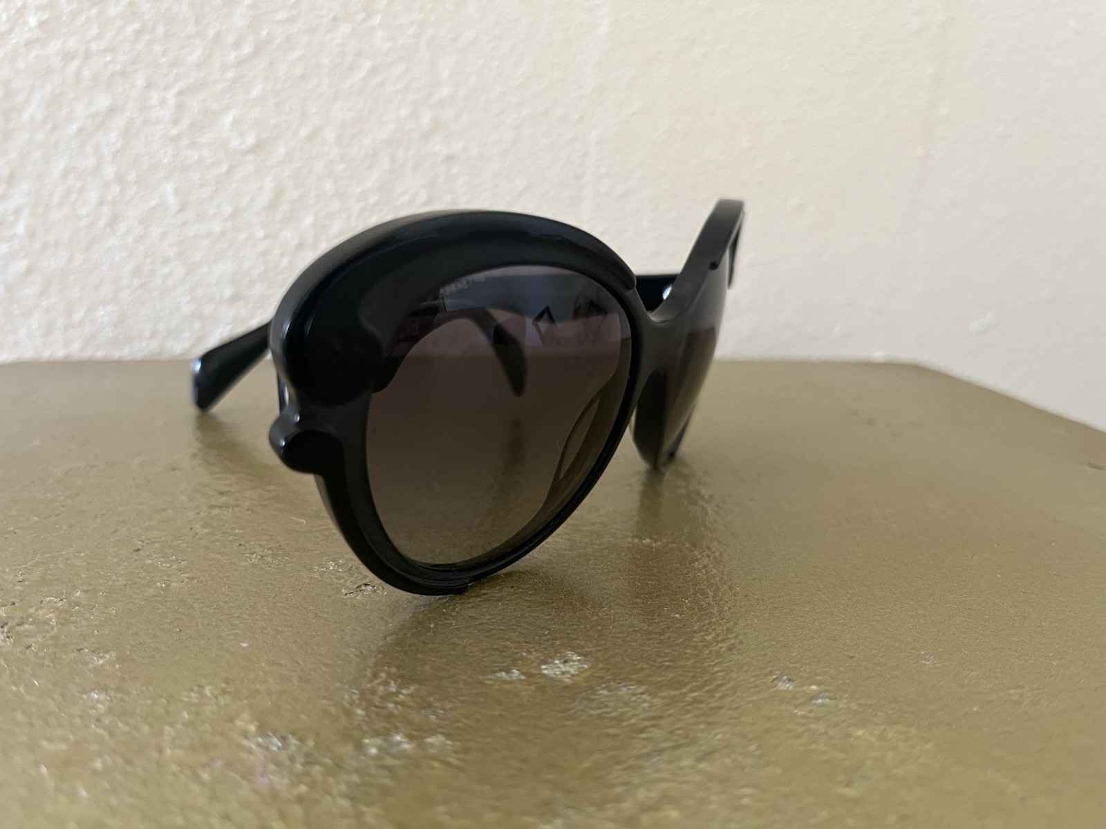 Prada Baroque Cat Eye Sunglasses Black SPR 28N 56-19-140