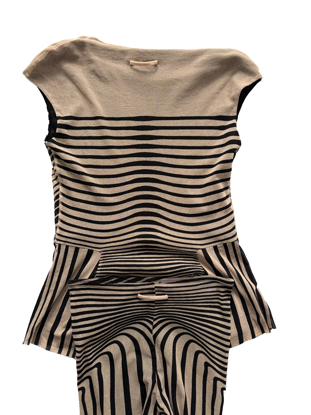 Vintage Jean Paul Gaultier Soleil Set Peplum Top/Pants Body Illusion Morph Set