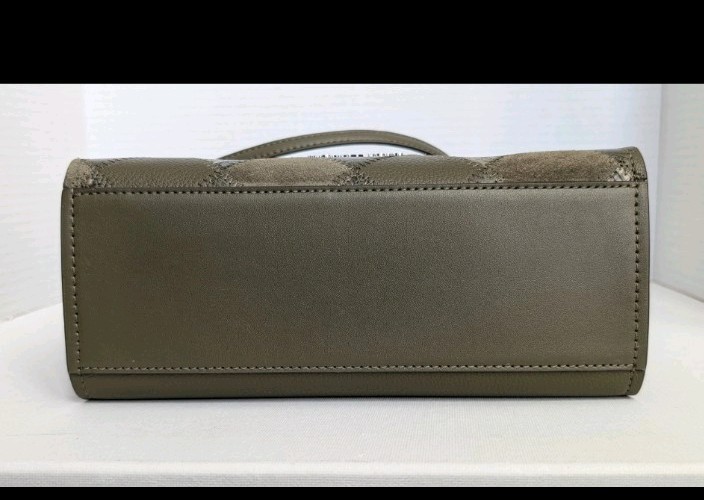 NWT Michael Kors Hamilton Small Satchel Bag Olive Green Snake Embossed Patch NWT