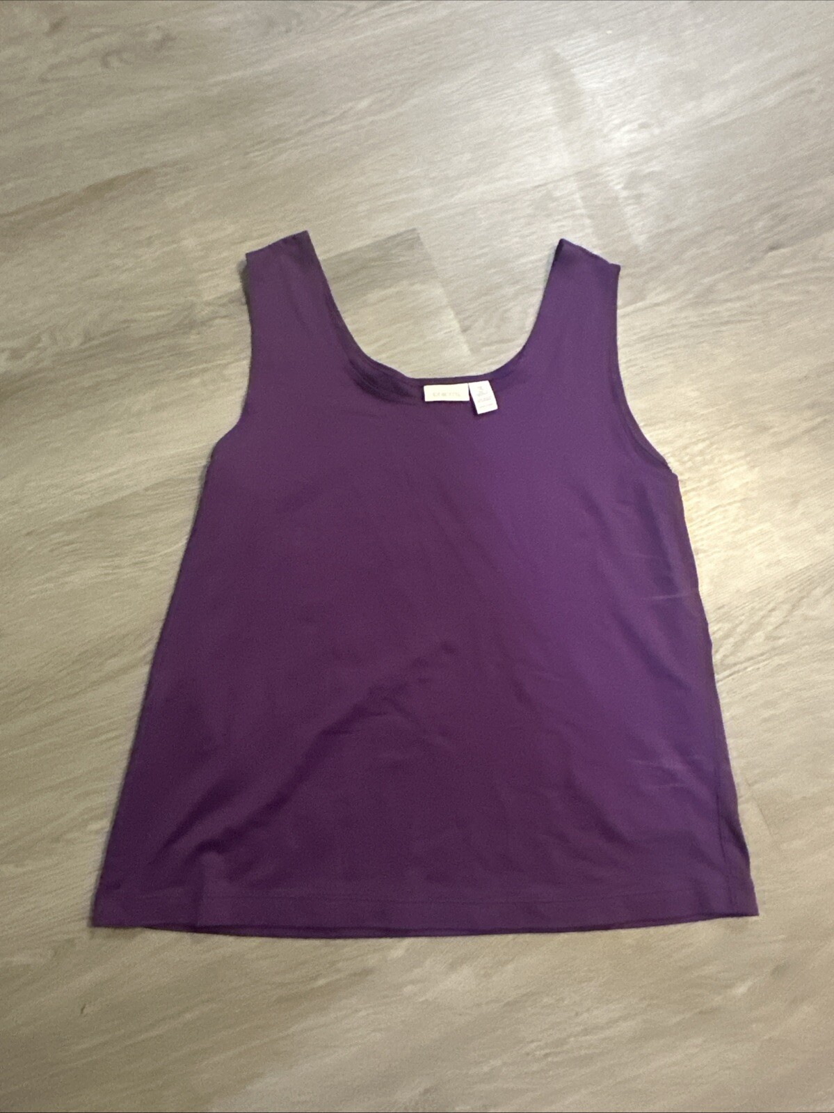 Women’s Chicos Purple Tank Top size 3 top 92% Nylon 8% Spandex T14