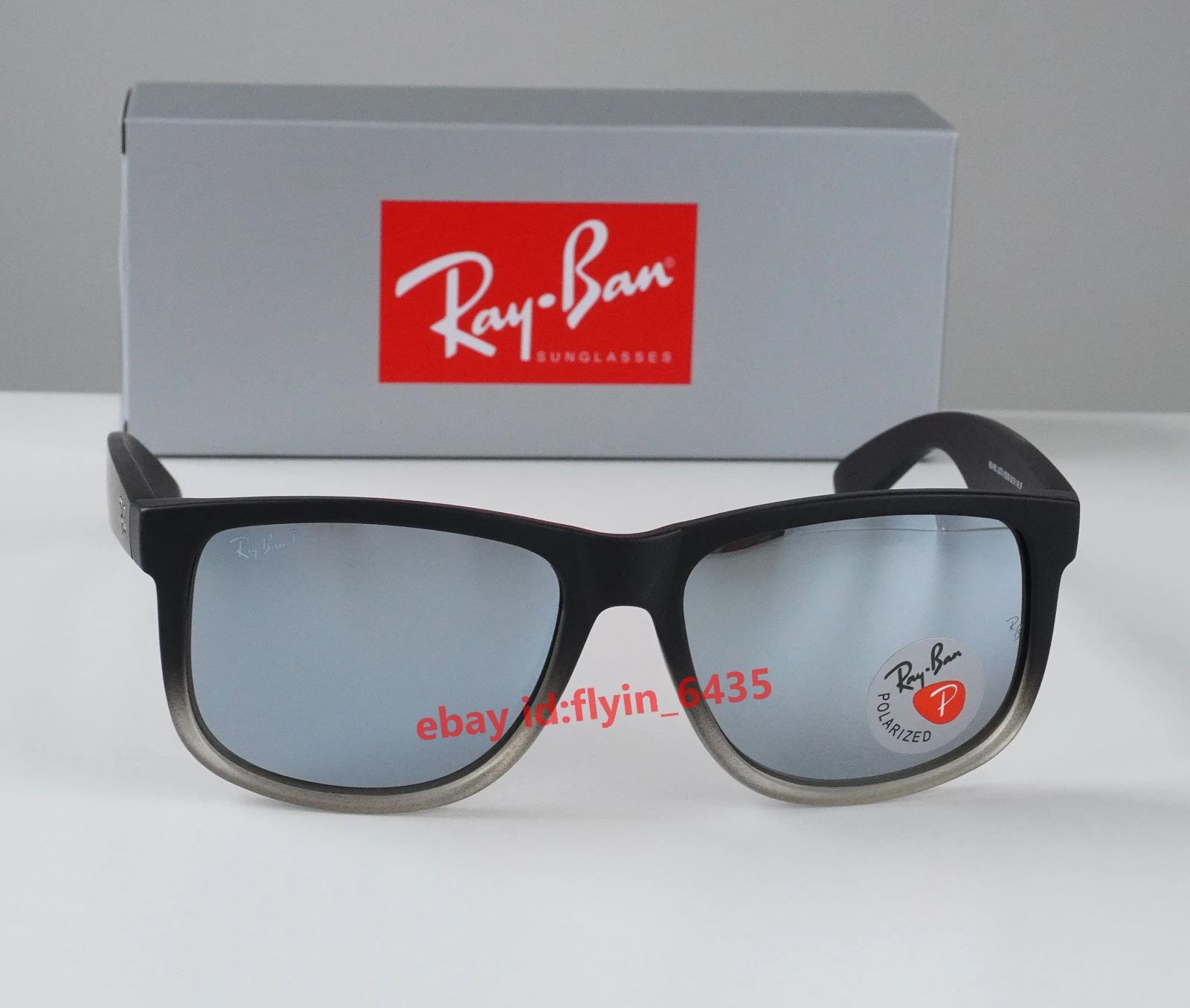 Ray-Ban RB4165 Justin Polarized Sunglasses Mirror Gradient Lens 54mm