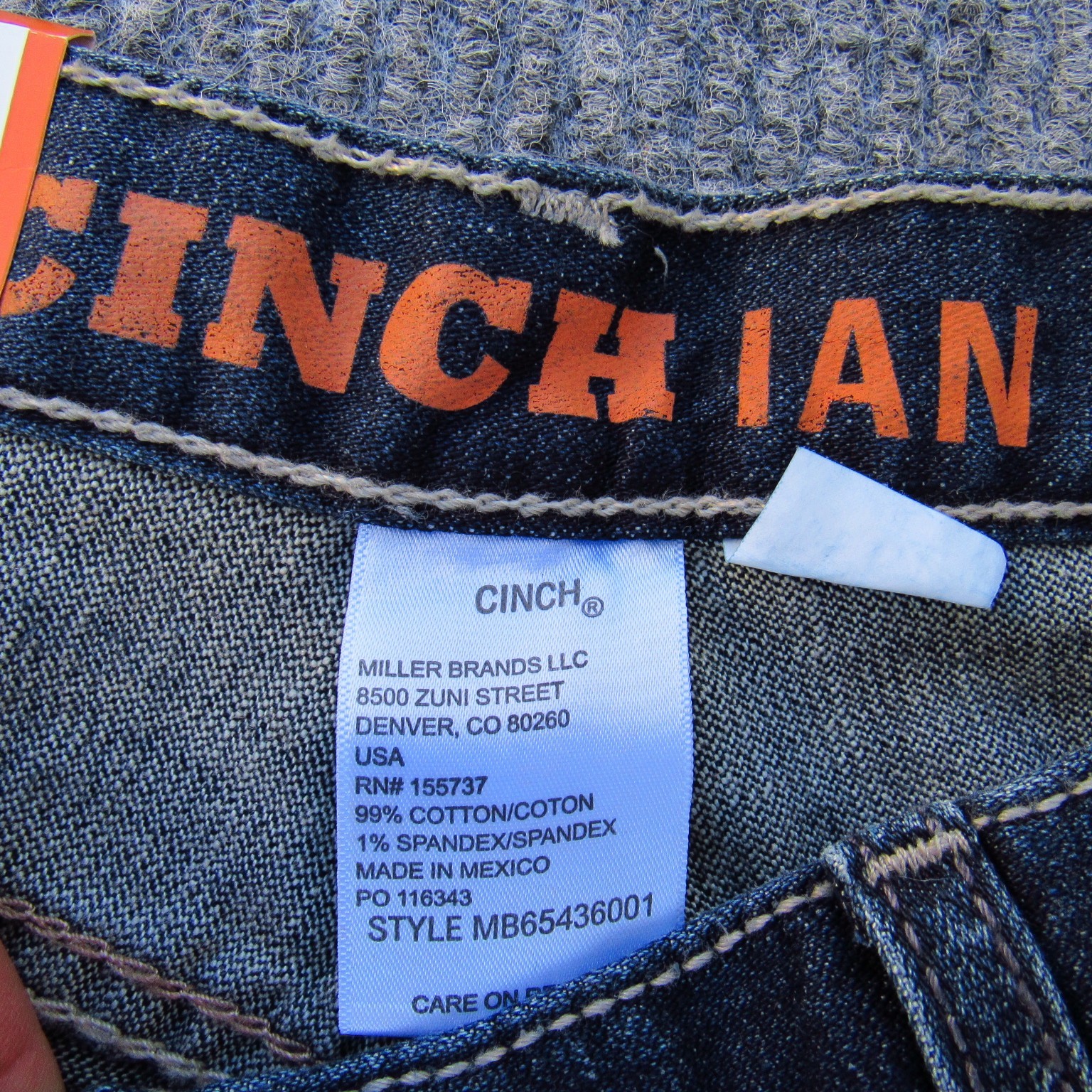 Cinch Men’s Ian Slim Fit Jeans Dark Stonewash Size 29×34 Cotton Blend NWT
