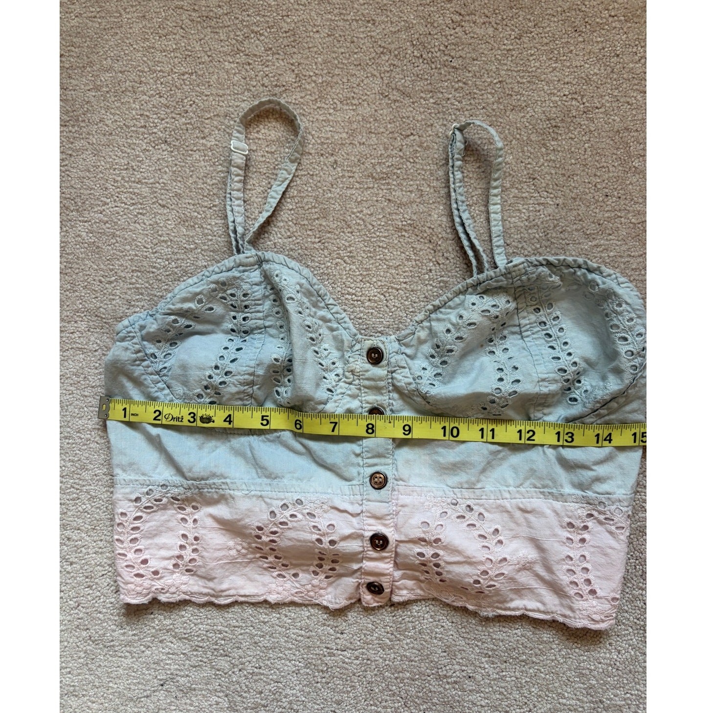 FUN & FLIRT Ombre Sphaghetti Strap Crop Top Size L