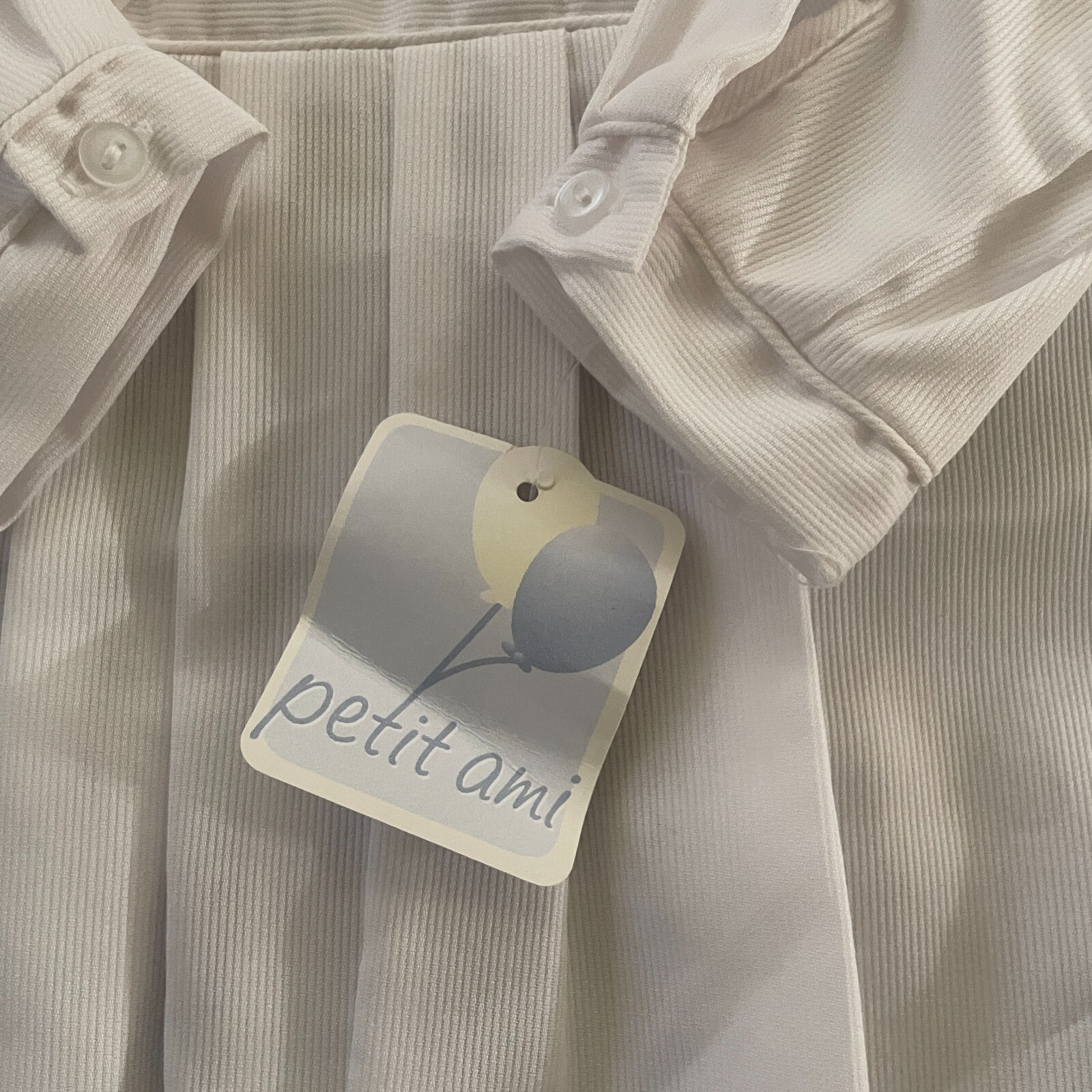 Petit Ami Boys Christening Baptism Outfit 24 Mon White Coverall Bonnet Set Tucks