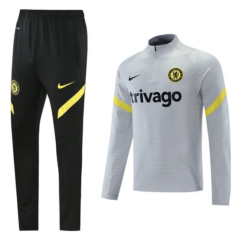 Chelsea 21/22 Half-Zip Tracksuit – Grey Size Large
