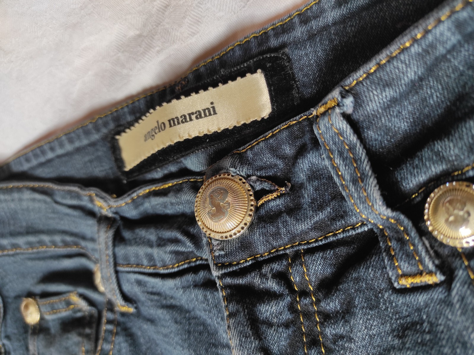 Angelo Marani Premium Italian Denim Jeans Gold Details Size IT 40 / EU 36 S