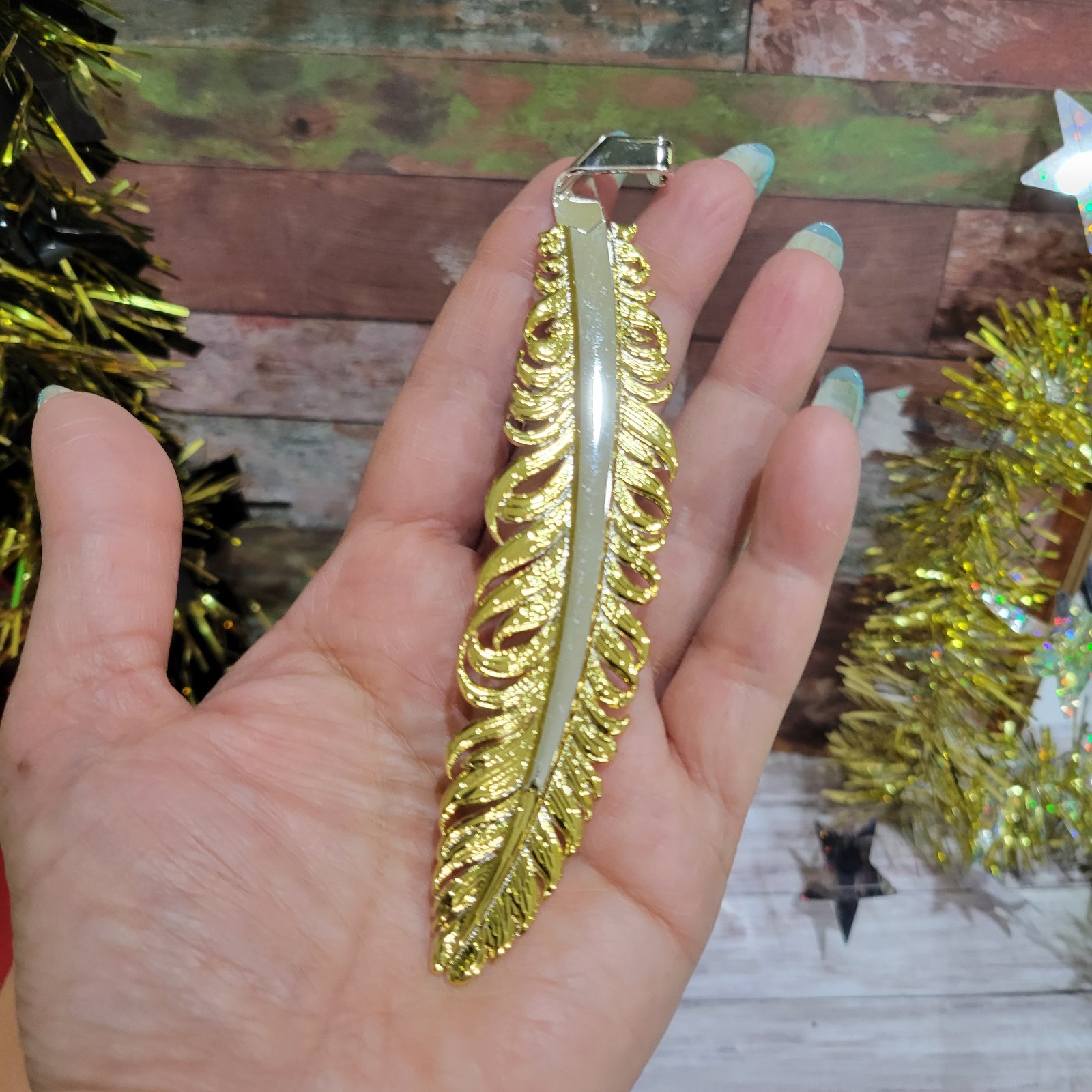 Silver Gold Hat Feather for Cowboy Hat Two Tone Pluma Gift Item