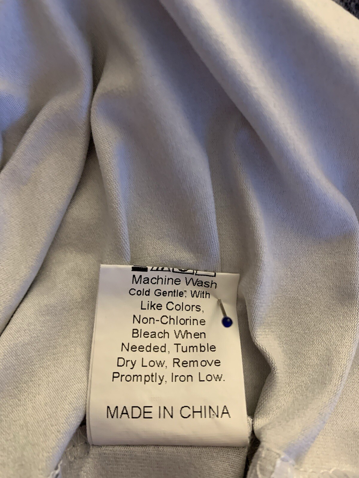 PRETTY STRIPED POLYESTER SPANDEX BLEND LONG SLEEVE TOP – SIZE L
