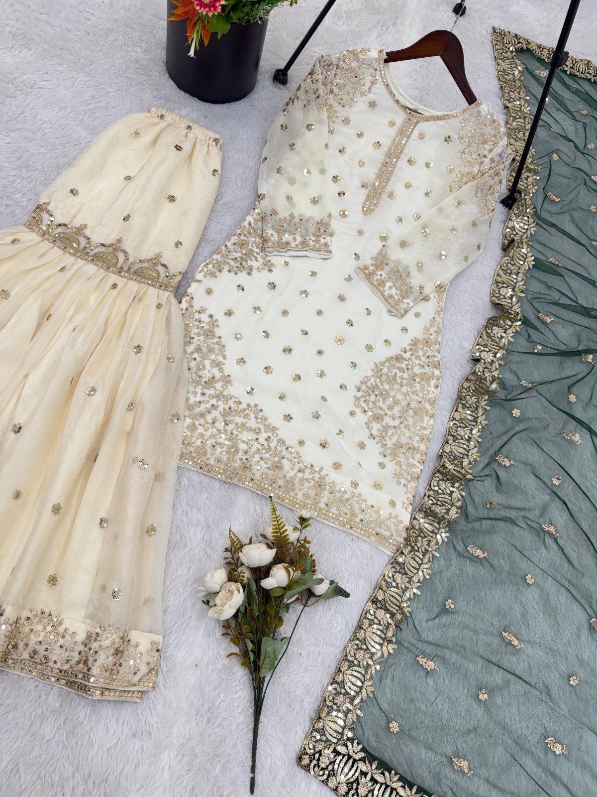 Party Wedding Wear Top Gharara Suit Designer Bollywood Pakistani Salwar Kameez