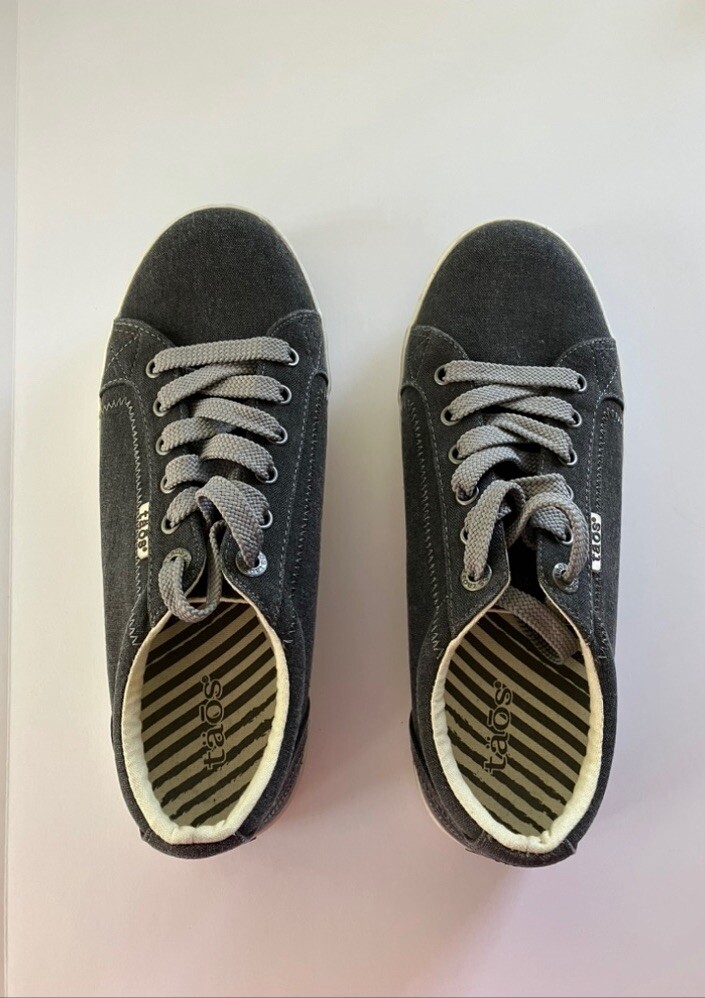 Taos Star Women’s Casual Comfort Sneakers Shoes Size 9.5 Grey Wash Canvas