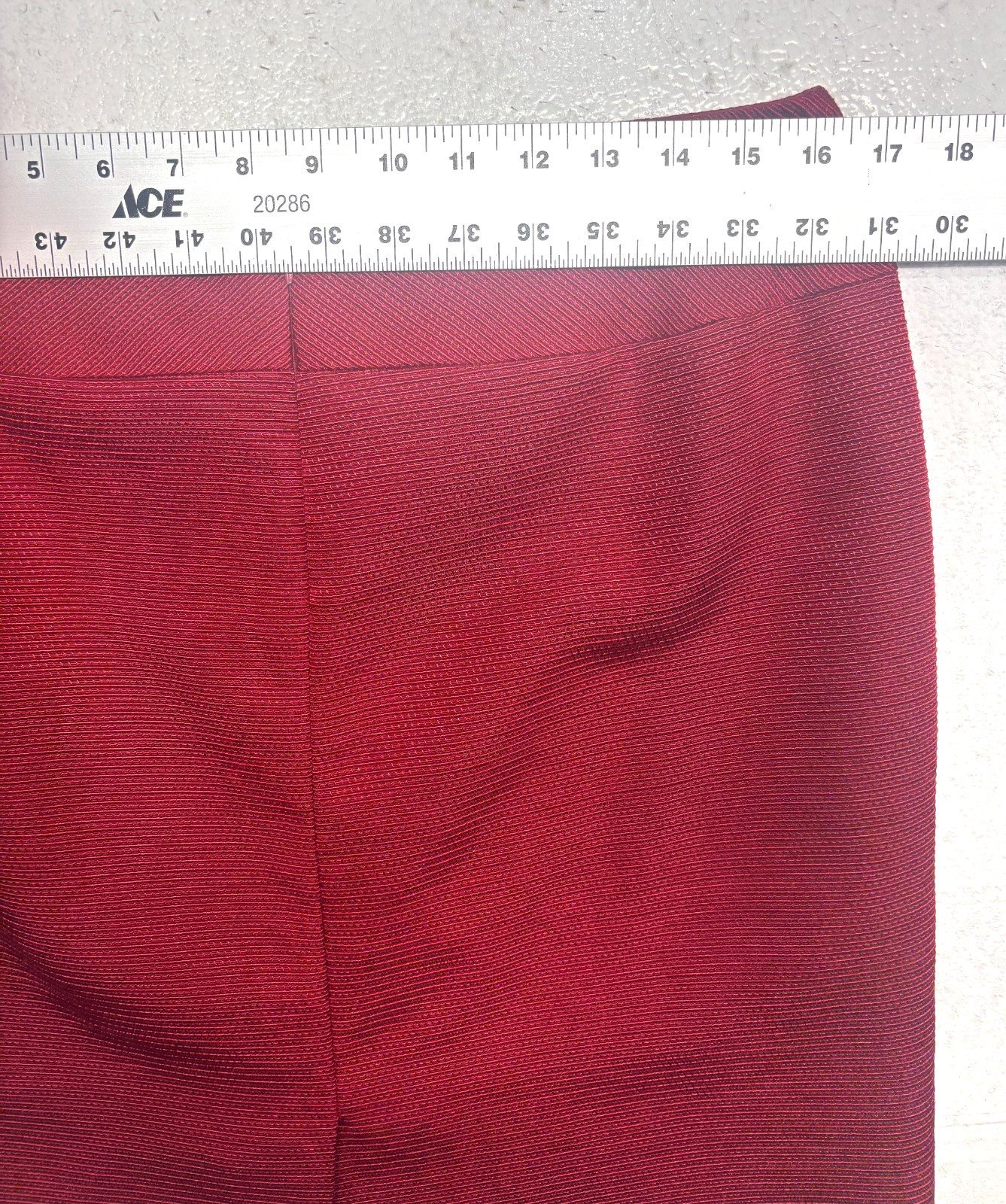 Antonio Melani M 8 10 Red 2pc Skirt Suit Double Breasted Square Neck Knit Career