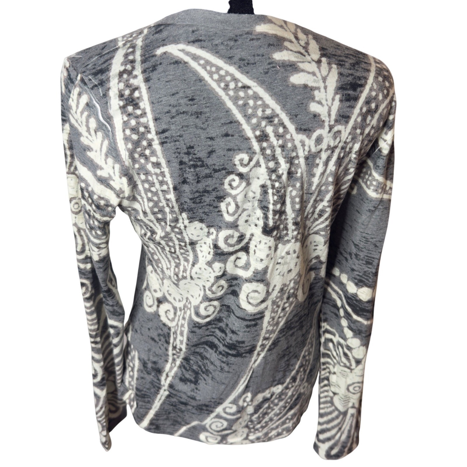 Sundance Before + Again Burnout Whimsigoth Top Size S Dark Floral Artsy