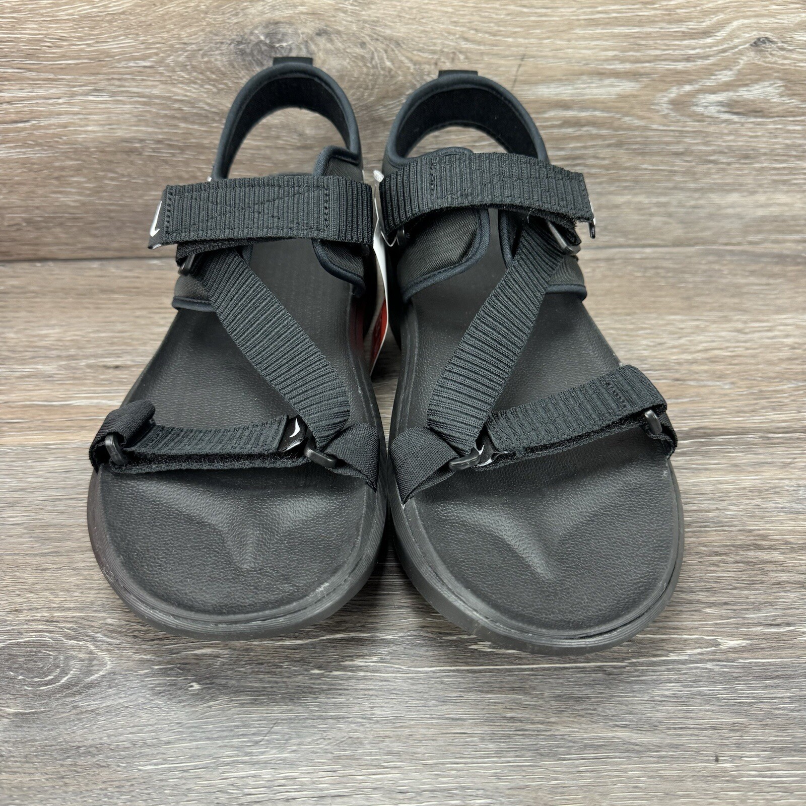 Nike Vista Mens Size 13 Sandals Black White Hook and Loop Strap DJ6606-001
