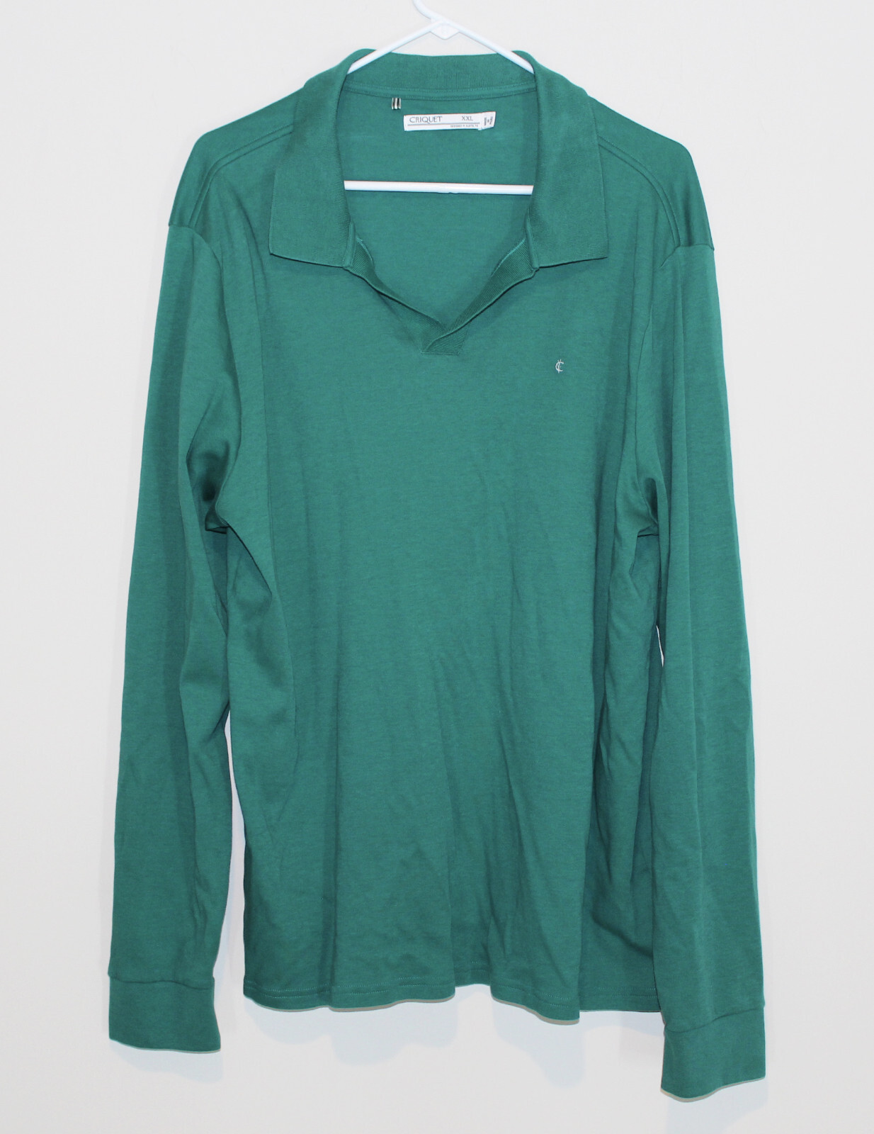 Criquet Golf Player’s Polo Long Sleeve Pullover Green Men’s XXL