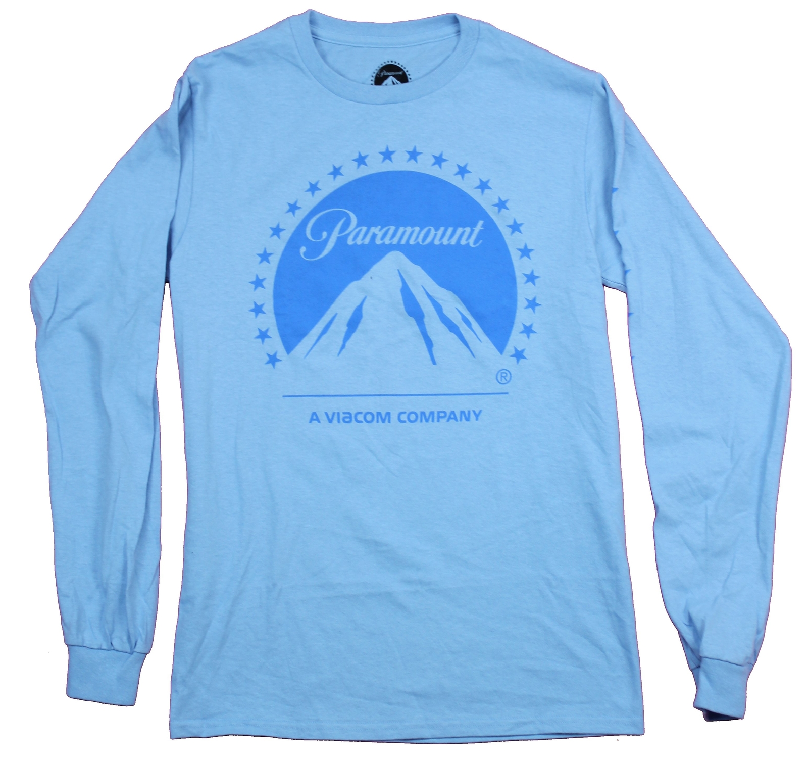 Paramount Mens Long Sleeve T-Shirt – Classic Mountain Logo Star Sleeves