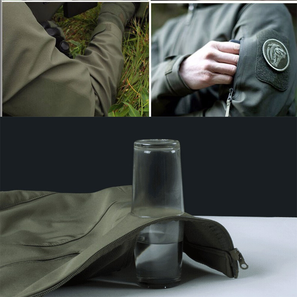Tactical Jacket Mens Waterproof Military Coat Soft Shell Work Windbreaker Jacket