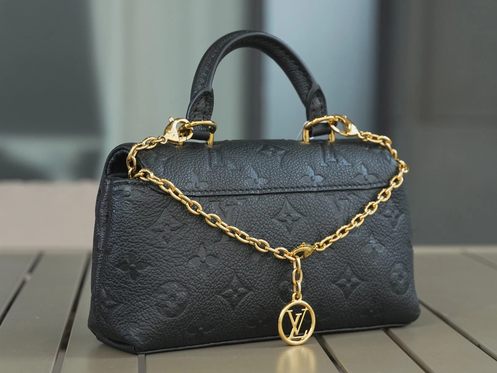Louis Vuitton Madeleine Nano Monogram Empreinte Top Handle Chain Crossbody GHW