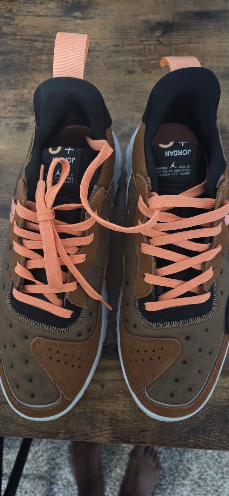 Brown, Black & Coral Jordan’s Men Size 11.5