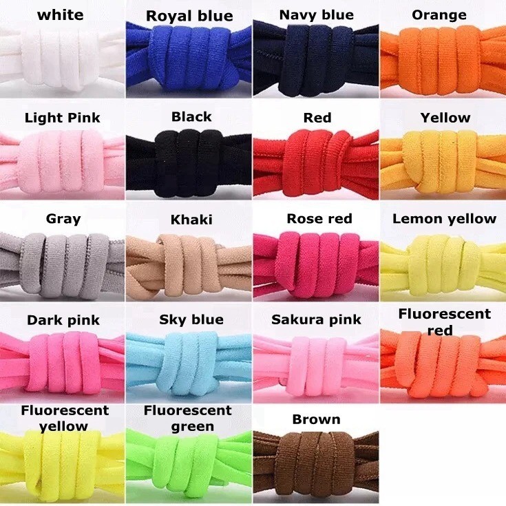 No Tie Elastic Lock Shoe Laces ShoeLaces Strings for Kids Adults Sneakers