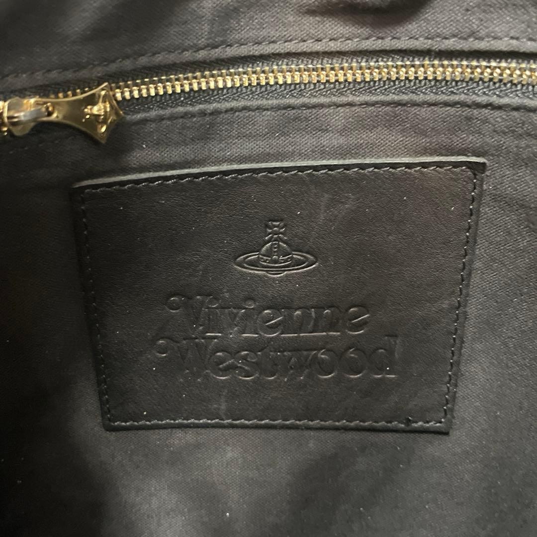 Vivienne Westwood Black Orb Leather Crossbody Shoulder Bag Adjustable Authentic