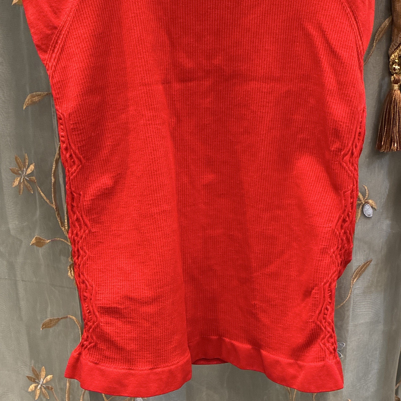 Mopas Red Lace Shaping Camisole Top Size M 95% Nylon 5% Spandex Women