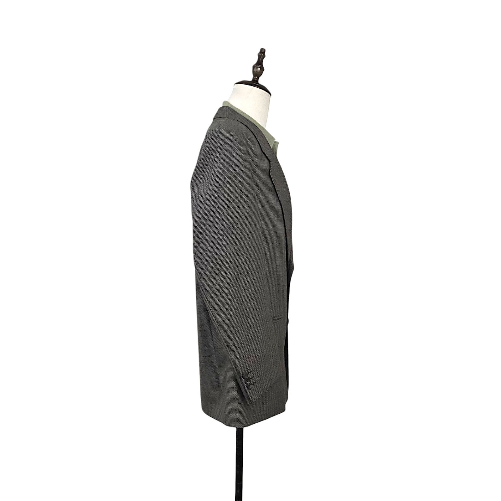 Yves Saint Laurent YSL Mens 44 L Blazer Sport Coat Jacket Woven Worsted Wool