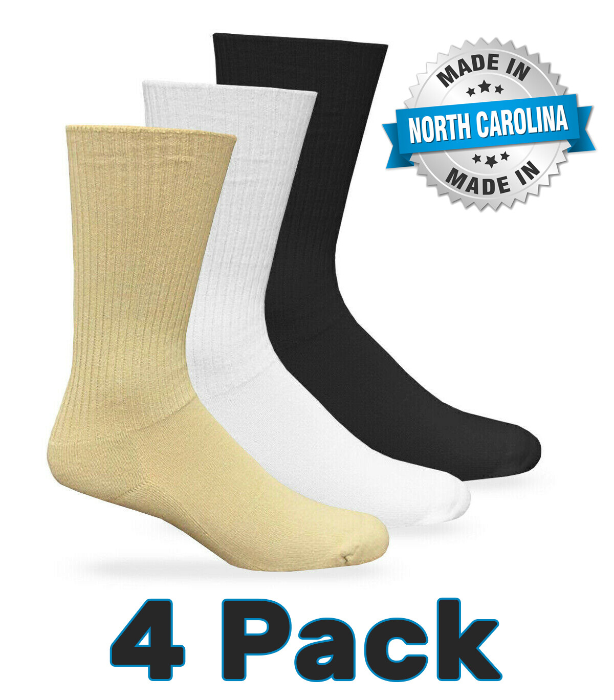 Carolina Ultimate Mens Non-Binding Diabetic Health Crew Circulatory Ankle Socks