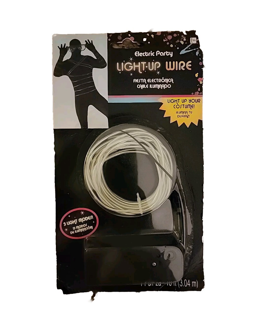 Electric Party Light-Up Costume Wire With 3 Modes 1pc 10ft Halloween Dress Up