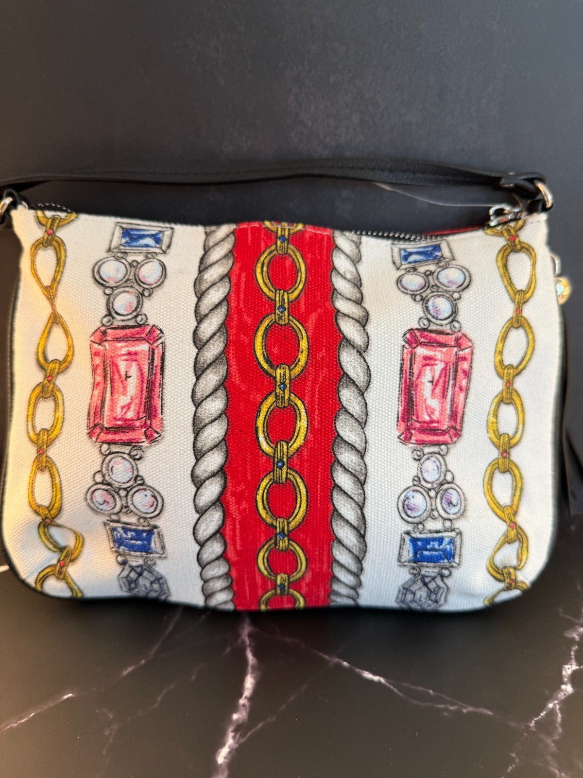 Brighton Glitter And Go “LOVE” Crossbody Purse Pouch Bag With Tassel