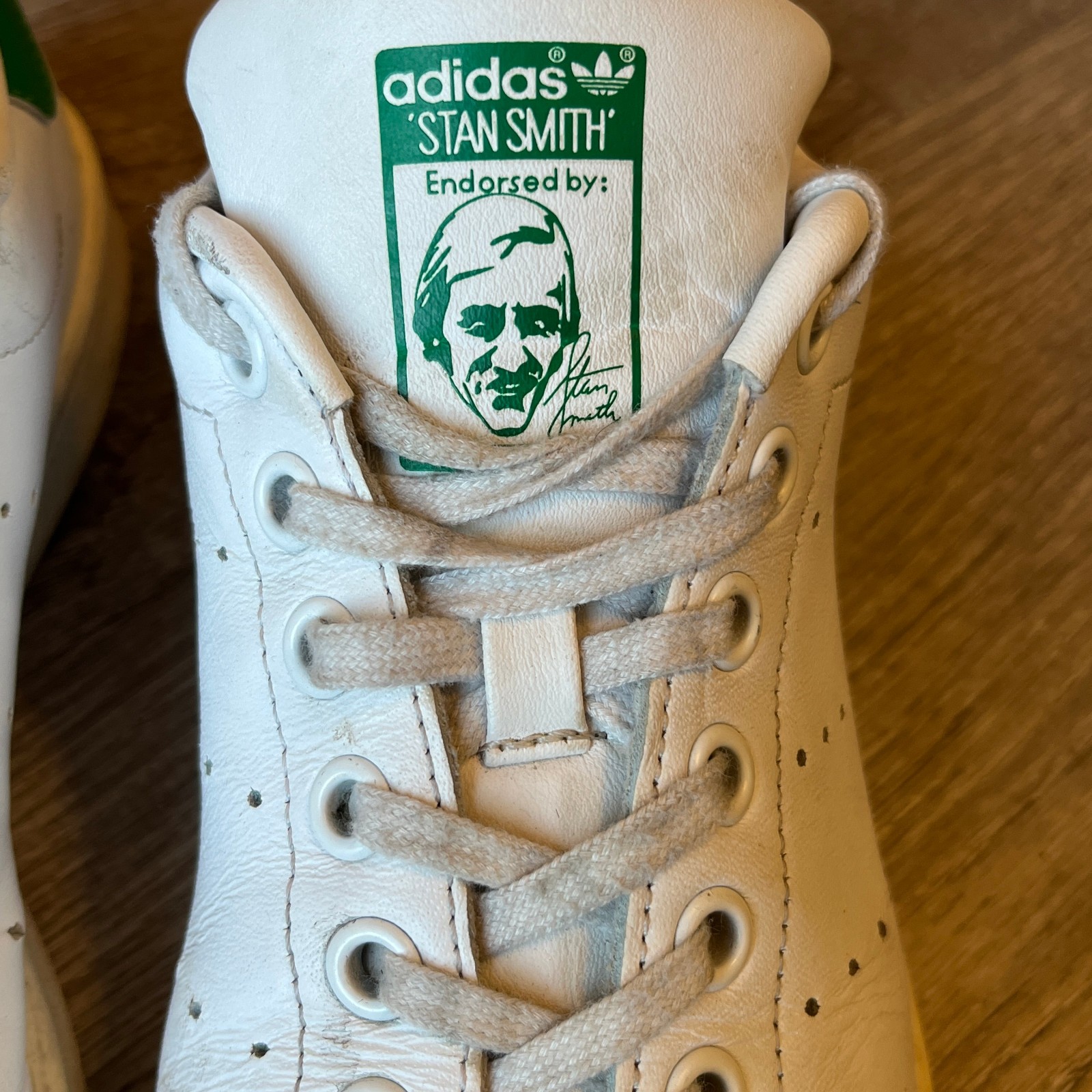 Adidas Stan Smith Retro Tennis Shoes White Green Label Womens 7 Mens 6 EU 38 2/3