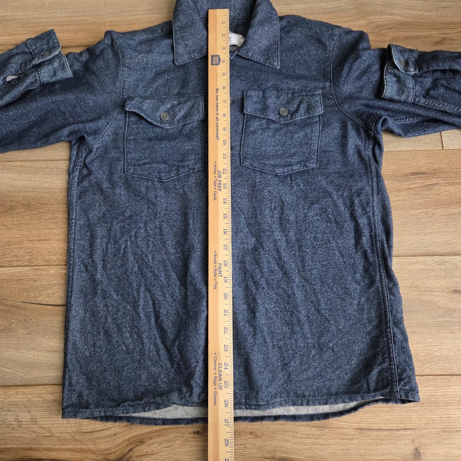3Sixteen Cotton Button Up Navy Blue Men’s Size Medium Long Sleeve Shirt