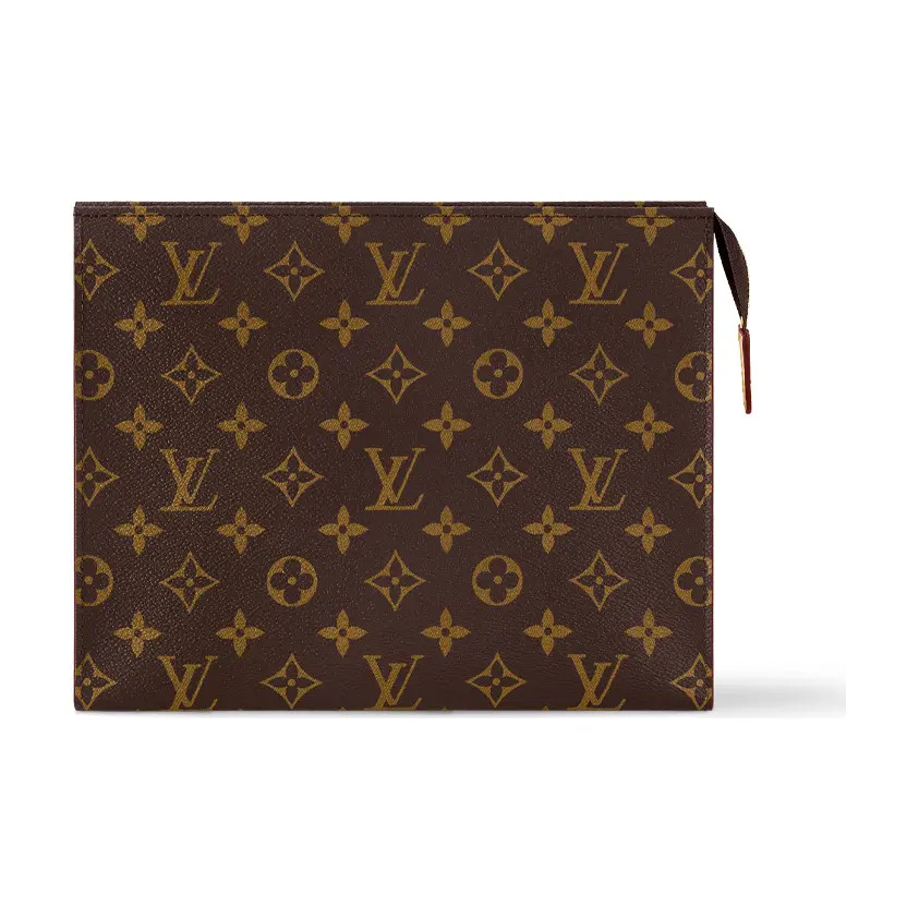 LOUIS VUITTON Monogram Coated Canvas Storage Bag Unisex Couple’s 9.8×2.1×7.8 in
