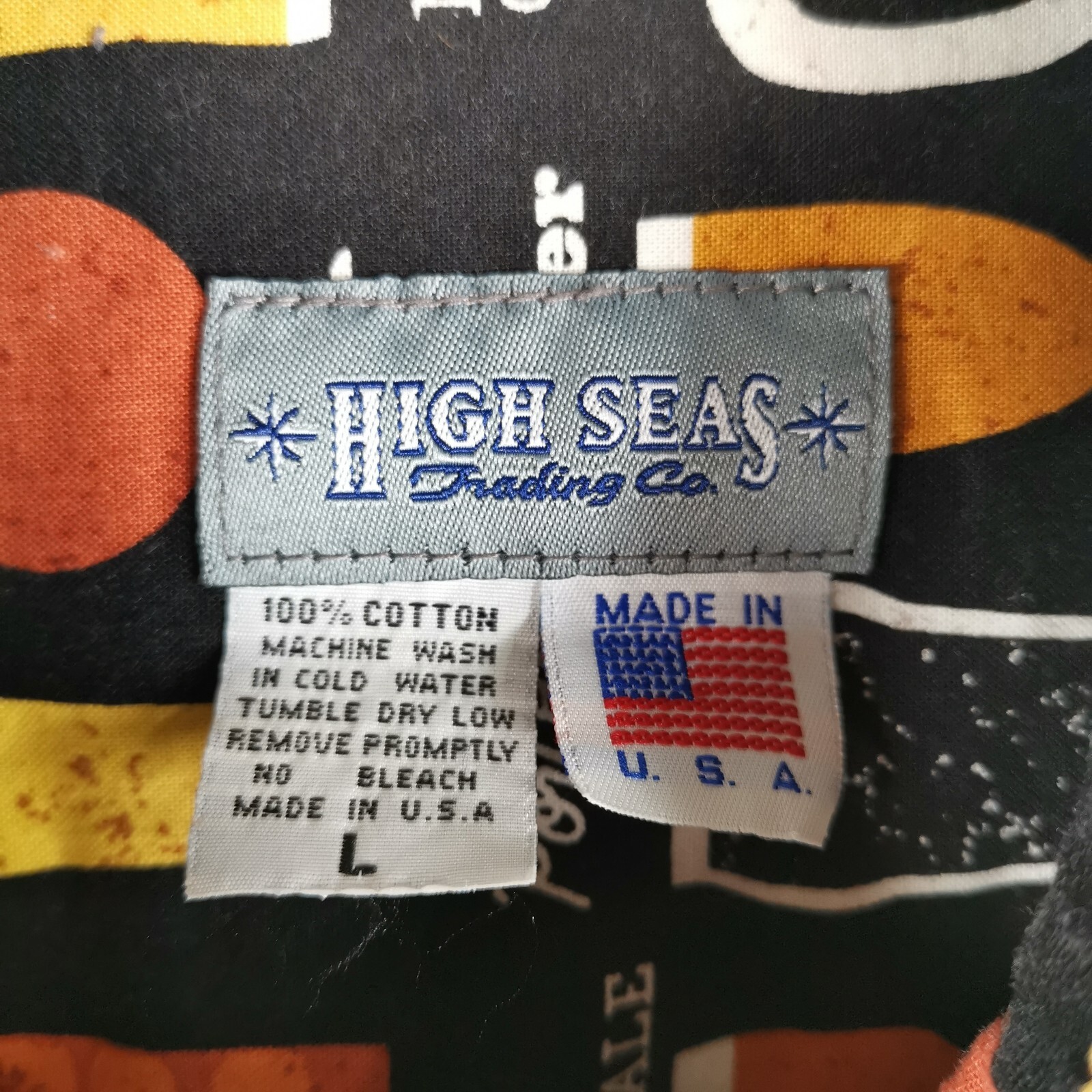 High Seas Trading Co Beer Variety Shirt L Pit To Pit 24 In,Length 32 US Made