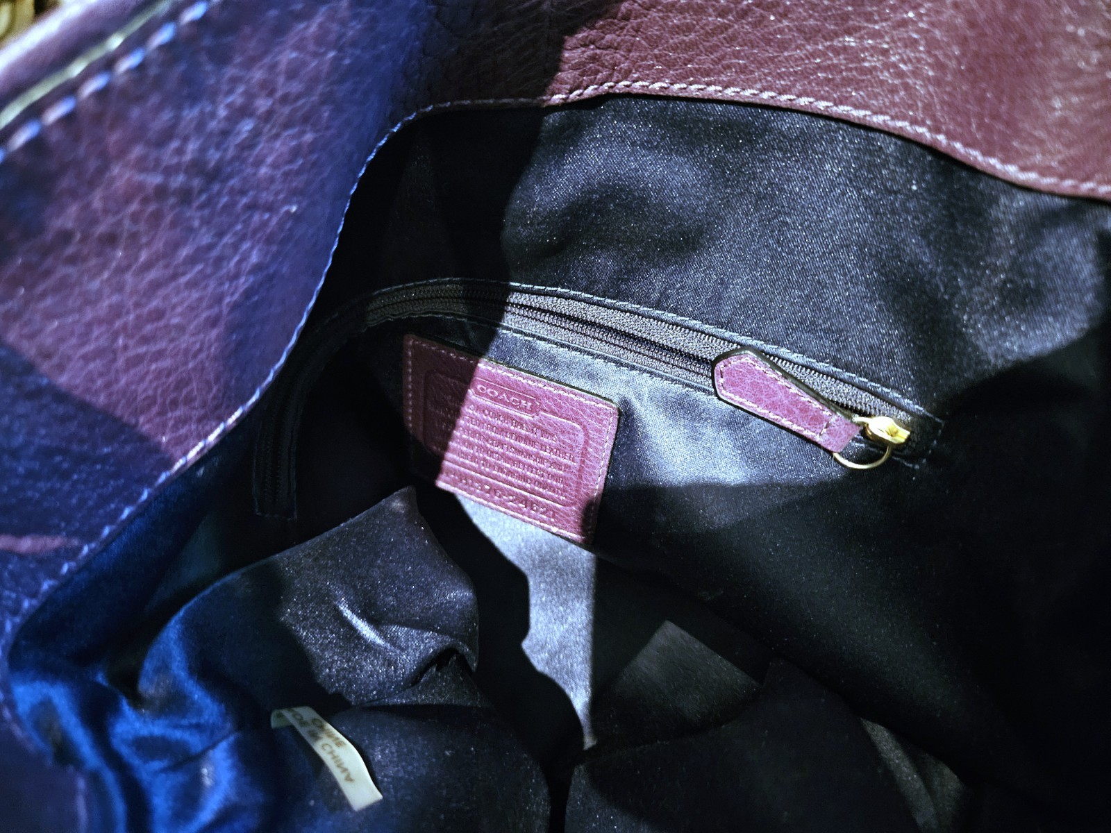 CoachMadison Phoebe Leather Tote Purple