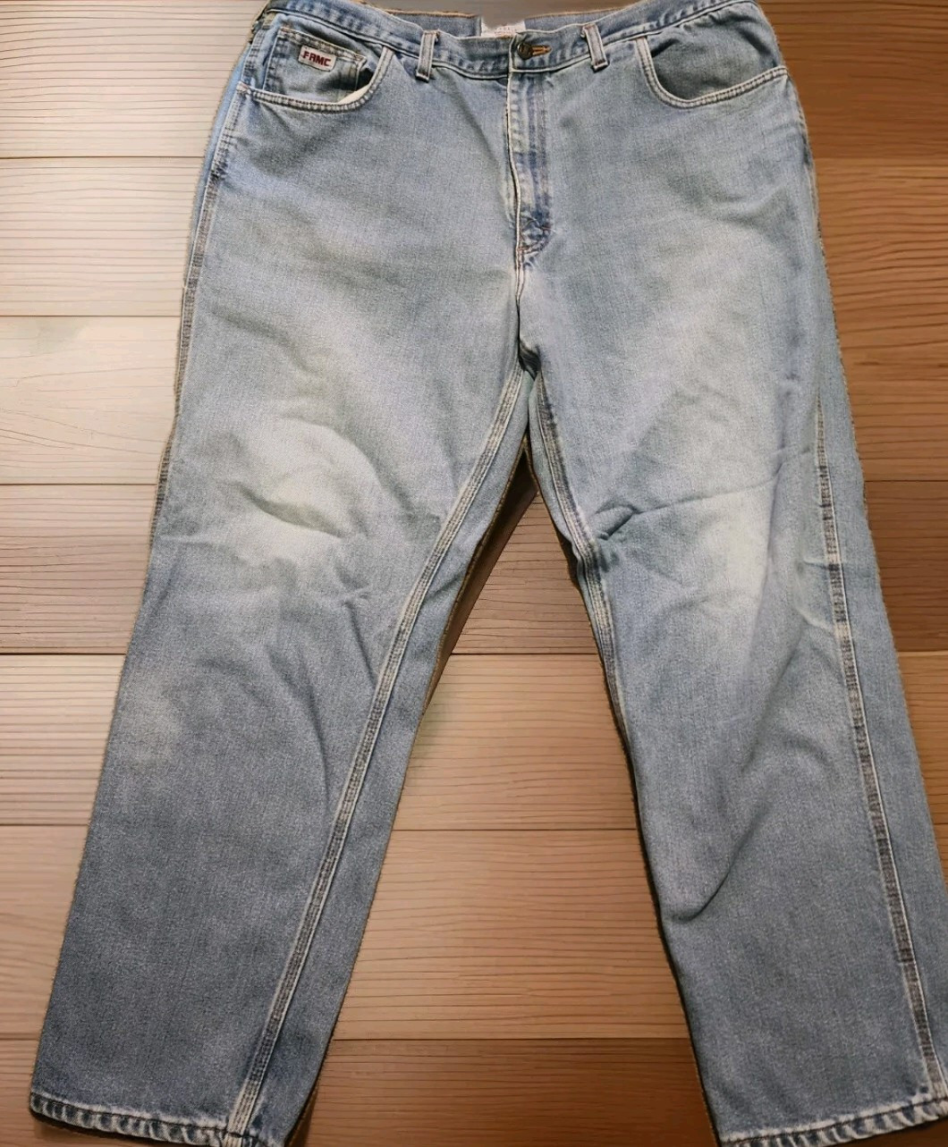 Tyndale FR Flame Resist Jeans Men Sz 40×31 Relax Fit Light Wash Denim F290T USA