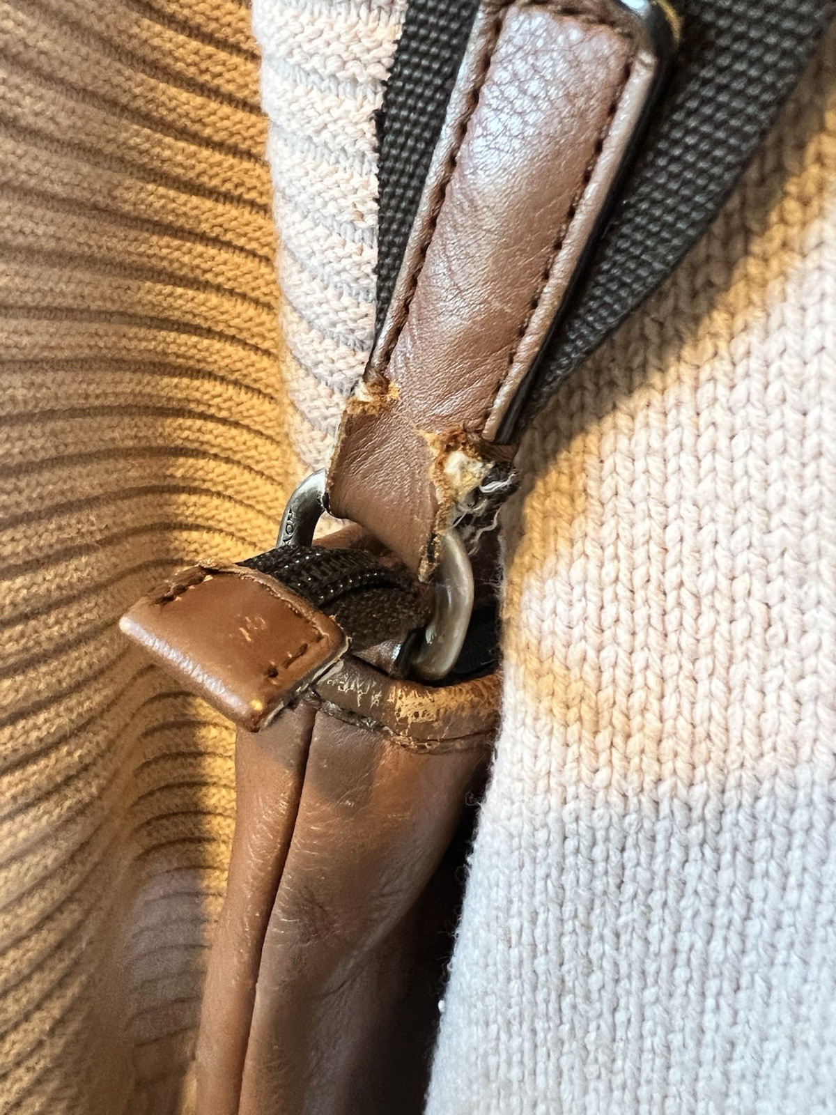 Coach Camden Tech Crossbody Messenger Bag Brown Leather