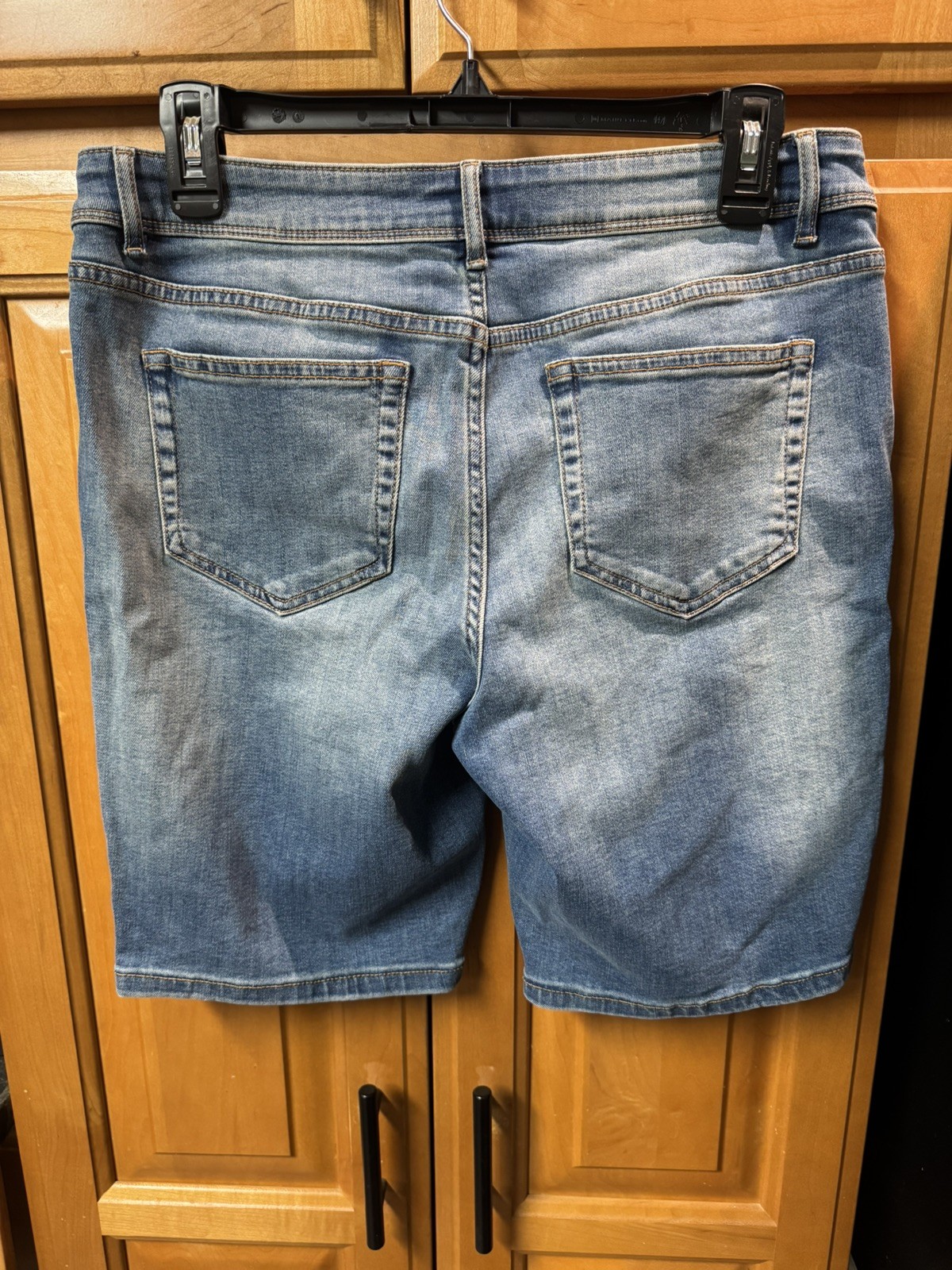 J. Jill Denim Shorts Womens 8 petite Blue Excellent Stretch Bermuda Mid Rise