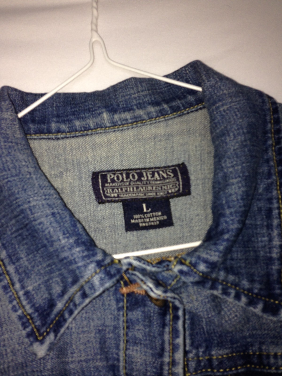 Ralph Lauren Polo Jeans Company (Size Large) Blue Denim Jacket E18