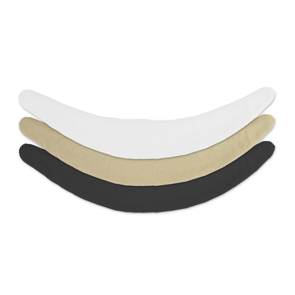 Viscose and Cotton Blend Tummy Liner 3-Pack, XX-Large, Black, Beige, White