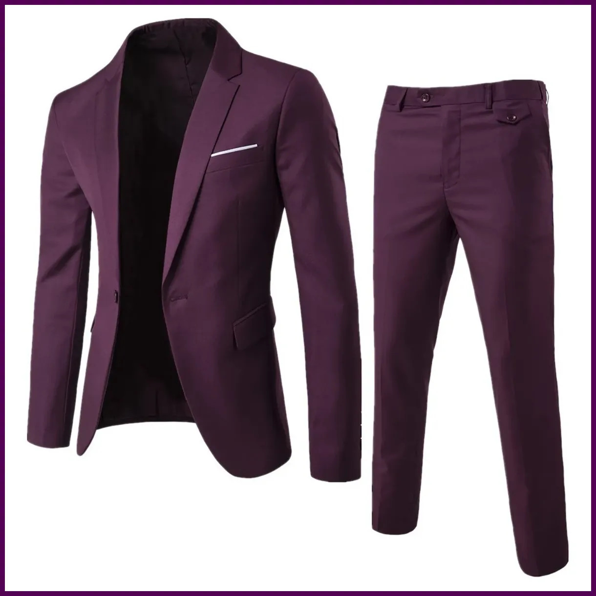 Trajes Para Hombres de Vestir Chaqueta Elegantes Saco Pantalón Largo Boda