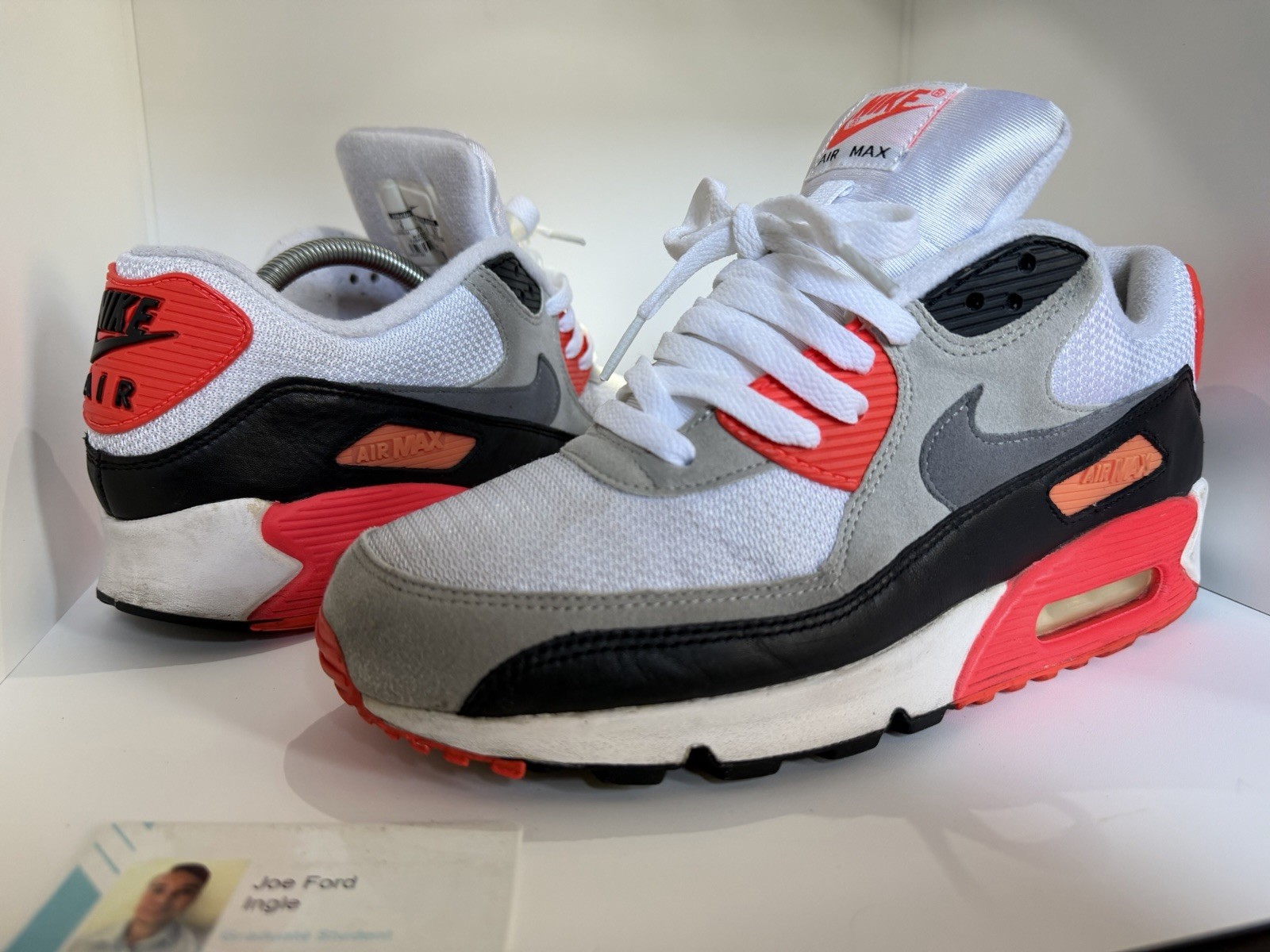 Nike Air Max 90 OG Infrared 2015 Size 9 OG Box Hang Tag Authentic